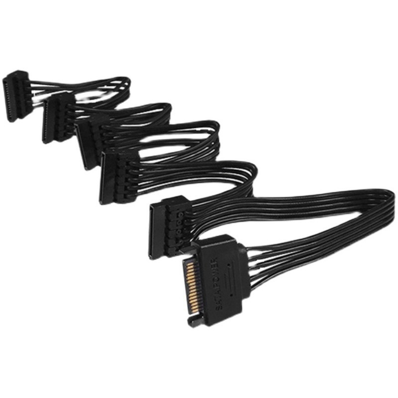 Chuangshida Cablu adaptor SATA 15Pin 1 la 5, divizor de alimentare, cupru