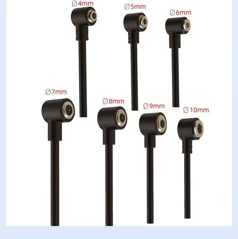 Bent Head mágneses töltőkábel POGO PIN csatlakozóval, rövidzárlat elleni védelemmel, körkörös férfi–női csatlakozó pár, 3.0 interfész