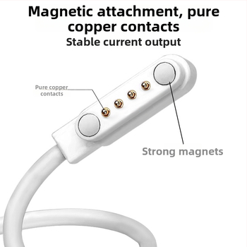 Magnetický nabíjací kábel pre smart hodinky, USB, 4-piny, 7,62 mm, dátový kábel
