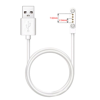Magnetický nabíjací kábel pre smart hodinky, USB, 4-piny, 7,62 mm, dátový kábel