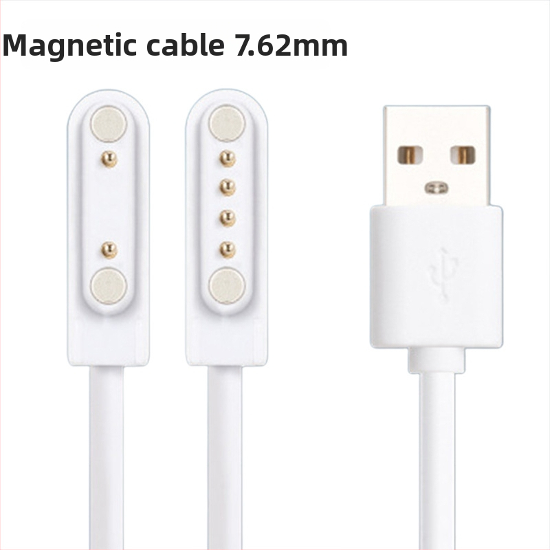 Magnetický nabíjací kábel pre smart hodinky, USB, 4-piny, 7,62 mm, dátový kábel