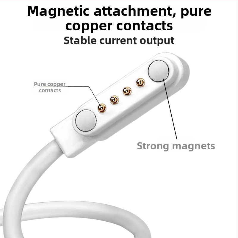 Magnetický nabíjací kábel pre smart hodinky, USB, 4-piny, 7,62 mm, dátový kábel