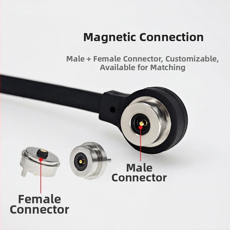 Magnetski USB/Pogopin kabel za stolnu lampu — zlatni pin, reverzibilna magnetska data veza, USB/Pogopin sučelje