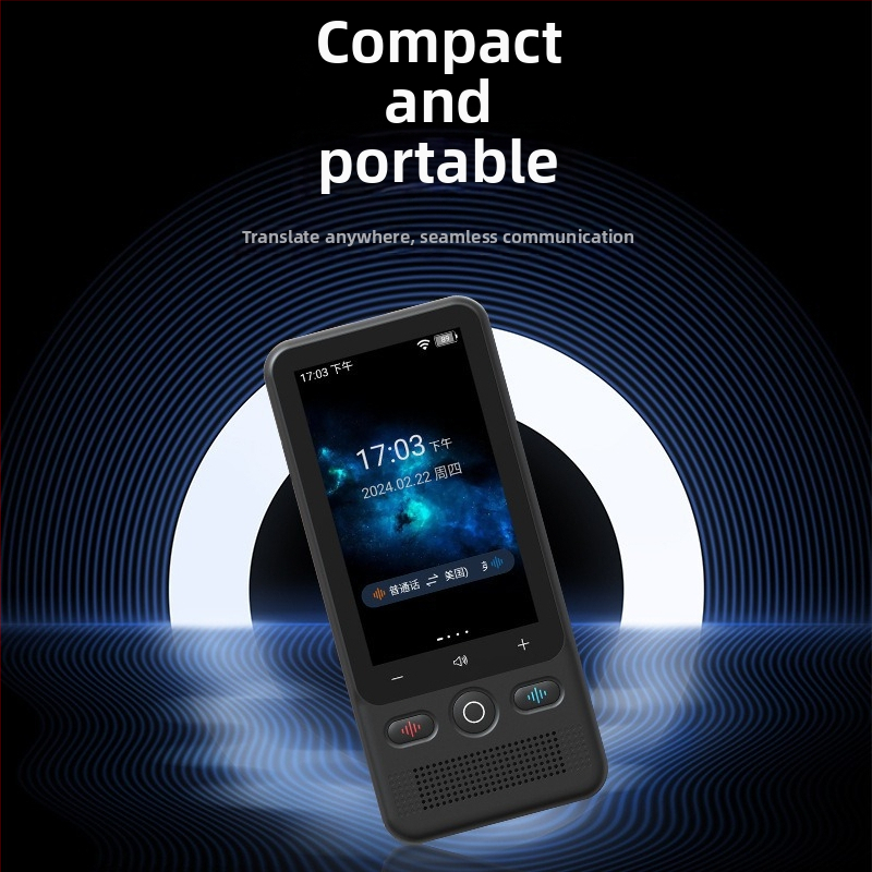 Prenosný inteligentný hlasový prekladač s Android OS, Bluetooth, dosah 10 m, batéria 1500 mAh, dotyková obrazovka + tlačidlá, Model T18