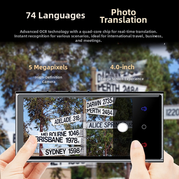 Prijenosni globalni pametni prevoditelj s offline prijevodom – Android, Bluetooth, Wi‑Fi, dodirni zaslon, model Q09