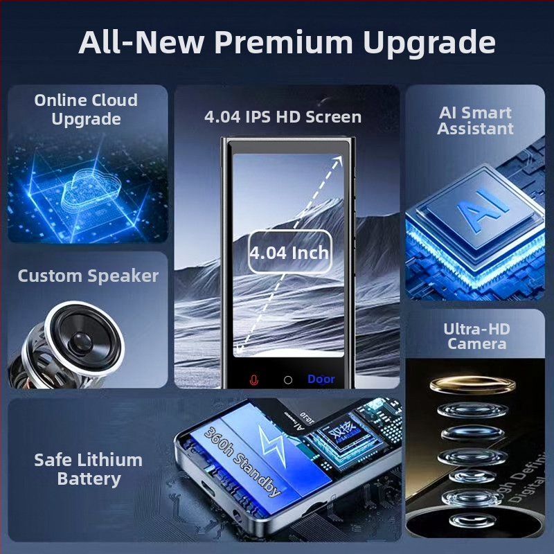 Prijenosni globalni pametni prevoditelj s offline prijevodom – Android, Bluetooth, Wi‑Fi, dodirni zaslon, model Q09