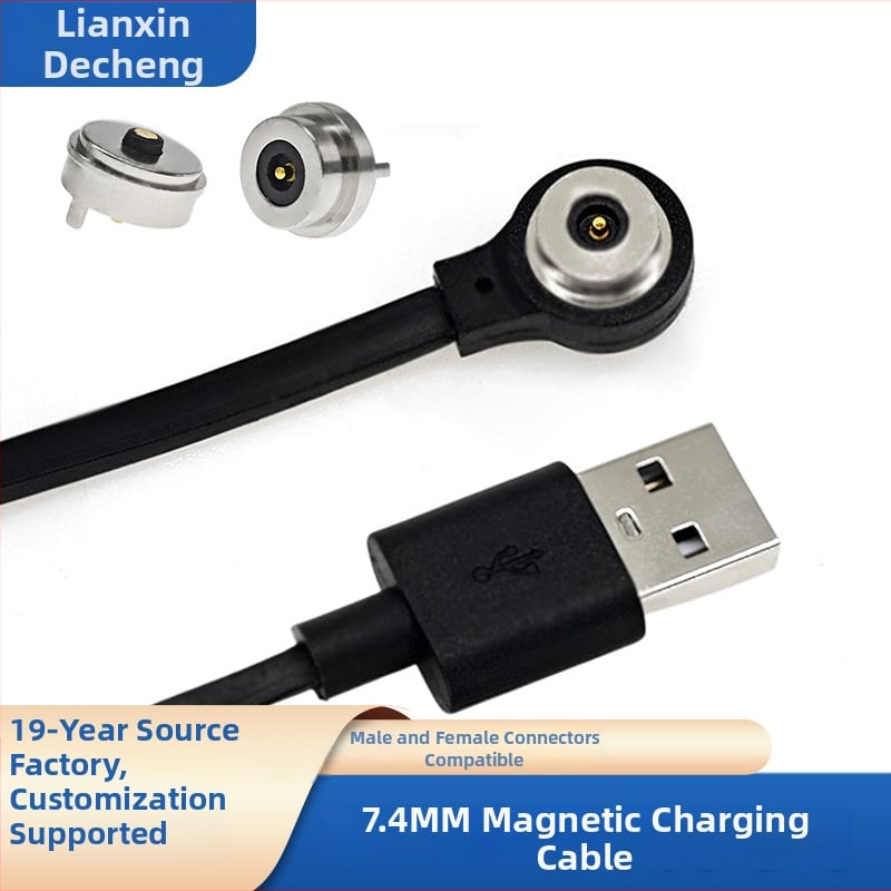 Xinlianxin USB magnetski kabel za punjenje s obostrannim konektorima, N52 magnet, prilagodljiva duljina, za pametnu kuću i nosive uređaje