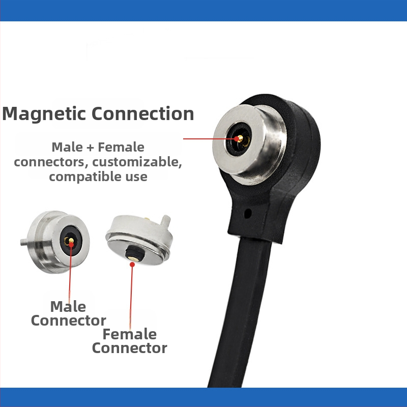 Xinlianxin USB magnetski kabel za punjenje s obostrannim konektorima, N52 magnet, prilagodljiva duljina, za pametnu kuću i nosive uređaje