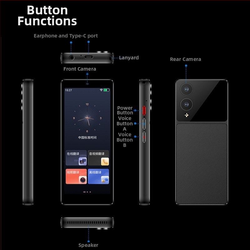 S20Pro prevoditelj – WIFI uređaj s Androidom, GPT AI asistent, bežični domet 3 m