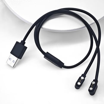 2-pinski magnetski USB kabel za punjenje za pametne naočale, dvostruki izlaz, 2,54 mm razmak pinova