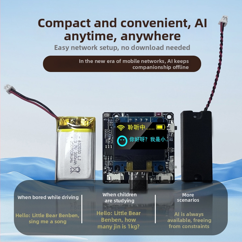 Kit robot AI de dialog cu placă de dezvoltare ESP32-C3, model vocal pentru prognoza vremii și rază wireless de 10 m