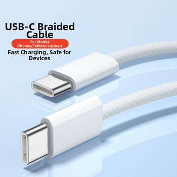 Apple-kompatibilný USB-C pletený nabíjací kábel pre iPhone 15/16, rýchle nabíjanie, 60W, 3C certifikovaný