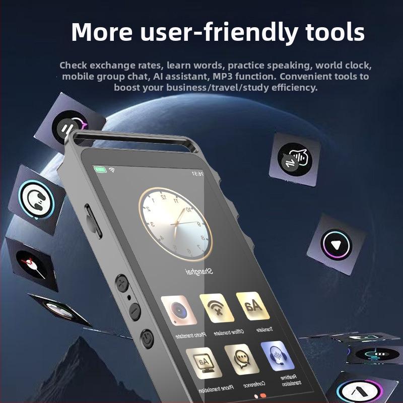 Dispozitiv de traducere AI Z27 — traducător vocal offline, suport multilingv, traducere de valută și de fotografii, înregistrare, pentru birou și călătorii