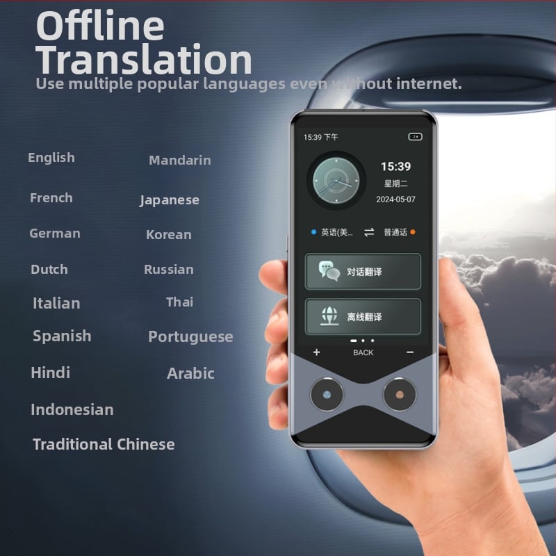 V9000 nyelvi fordító offline fordítással, fényképes fordítással, 4G-kapcsolattal, alumínium ötvözetű ház