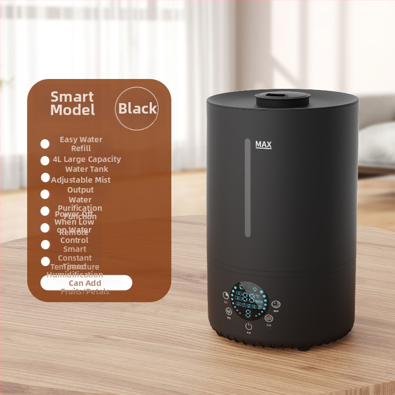 Umidificator ultrasonic pentru casă, rezervor mare de 4.1-6 L, potrivit pentru 21-30 m², telecomandă cu temporizator >8 ore, zgomot 36-45 dB (Model 2503)