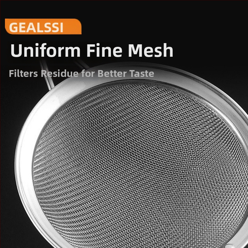 Gealss Filtru din oțel inoxidabil 304, cu plasă fină pentru lapte de soia, rezistent la căldură