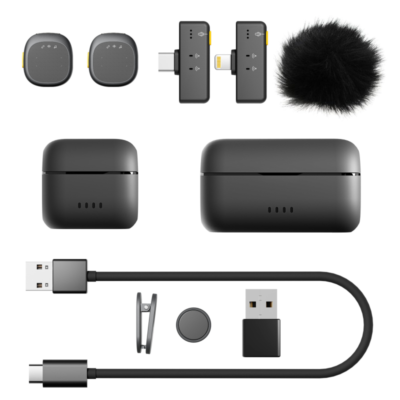 D07 Bežični lavalier mikrofon s magnetskom kopčom za prijenos uživo — Bluetooth 5.2, ugrađena baterija 300–500 mAh, trajanje 3–6 h, frekvencijski raspon 20 Hz–20 kHz, SNR ≥60 dB