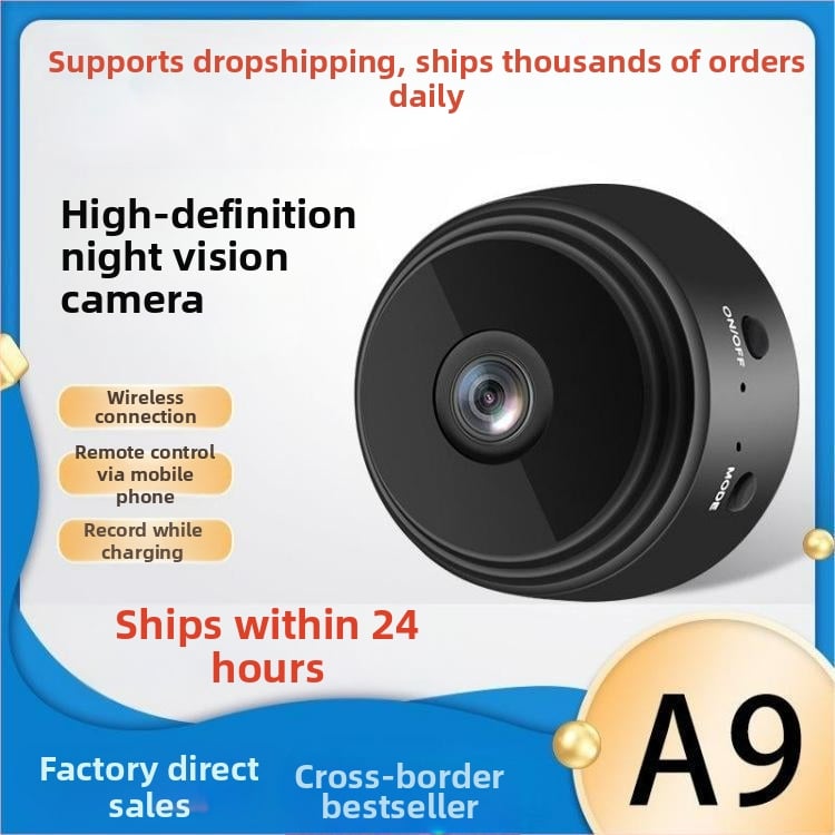 A9 HD Wi‑Fi beltéri megfigyelő kamera éjjellátással, 1080p, 3.6 mm objektív, távoli megtekintés