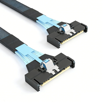 Cablu adaptor PCIe 5.0 MCIO 8X către MCIO 8X pentru servere - conductori din cupru, interfață PCIe