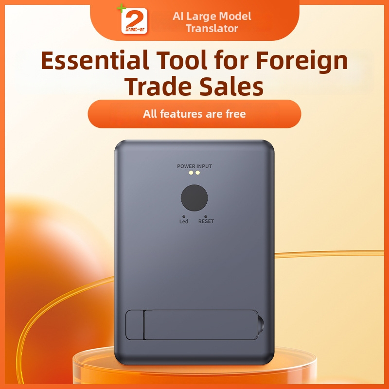 Translator fără sistem de operare; corp din aliaj de aluminiu; rază wireless 5 m; traducere între aplicații, traducere în timpul apelurilor vocale și interpretare simultană.