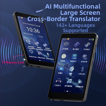 Translator portabil T22 cu traducere offline multilingvă, cameră 5 MP, interfață Type-C, alimentare 5V 2A, carcasă ABS