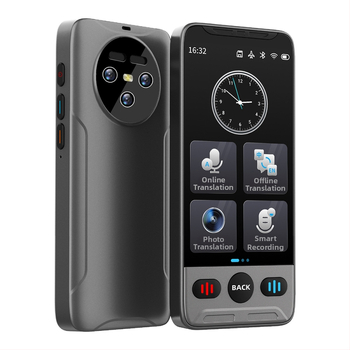 Inteligentný hlasový prekladač s veľkou obrazovkou, Android OS, Bluetooth, dosah 50 m, režimy dotykového ovládania/hlasový/natáčanie fotografií, model T02