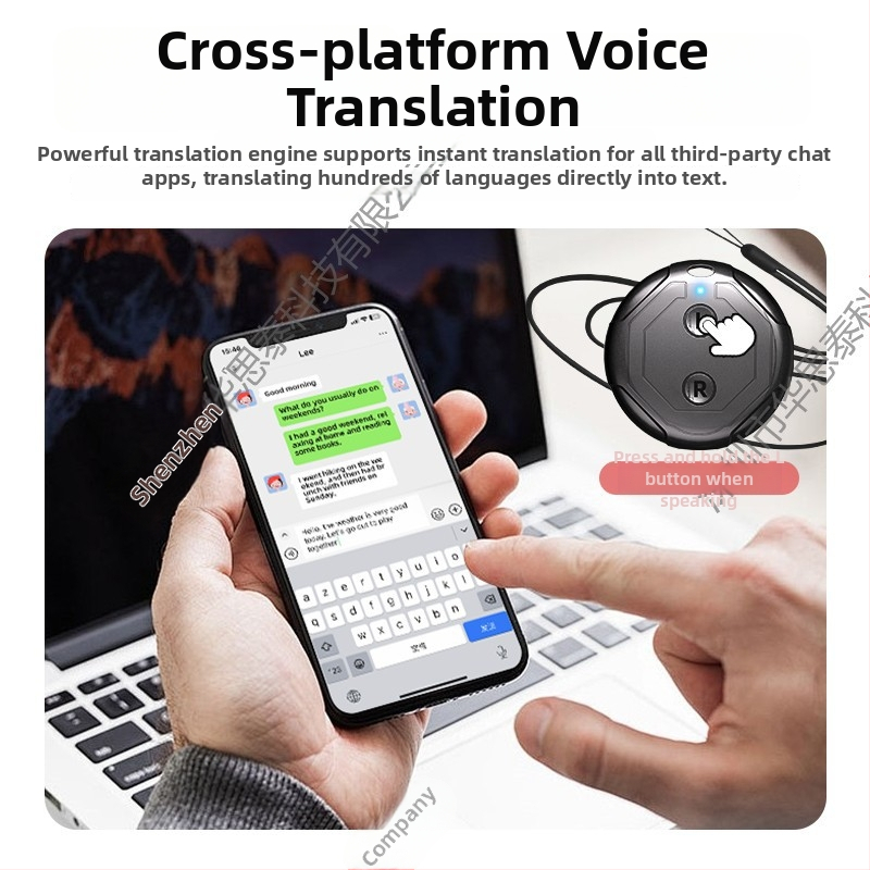 Traducător inteligent K18 cu traducere AI, dialog în timp real, greutate 40 g, interfață USB