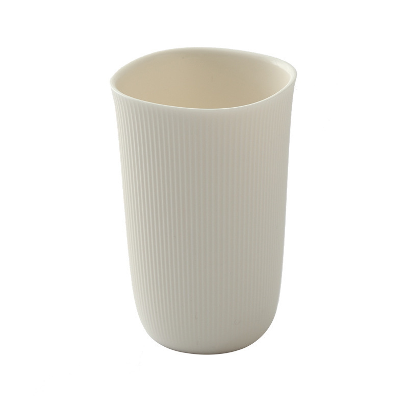 Cuplu minimalist: pahar de clătire a gurii și pahar pentru periuța de dinți, din PP, pentru uz casnic