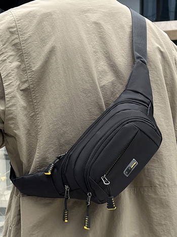 Férfi deréktáska, Oxford anyag, vízálló, ultrakönnyű, kopásálló, szabadidős utazásokhoz