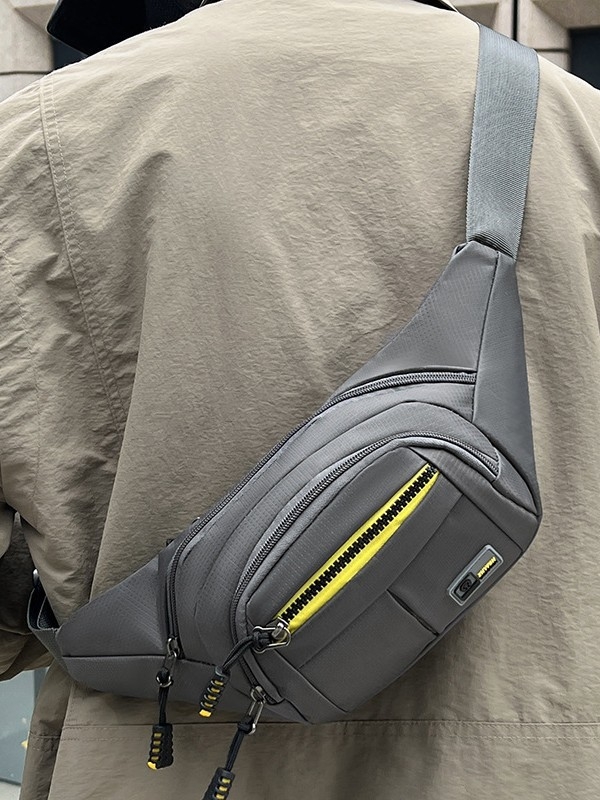 Férfi deréktáska, Oxford anyag, vízálló, ultrakönnyű, kopásálló, szabadidős utazásokhoz