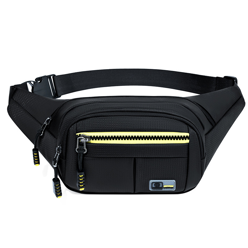 Férfi deréktáska, Oxford anyag, vízálló, ultrakönnyű, kopásálló, szabadidős utazásokhoz