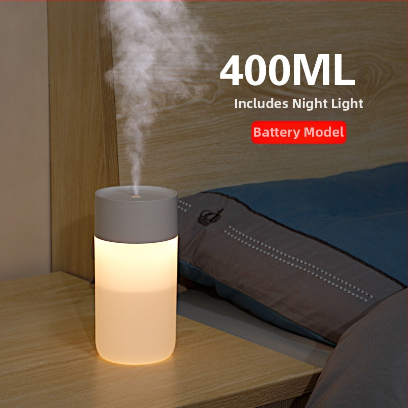 USB Zvlhčovač s Nočným Svetlom pre Stolný, 1 Výstup hmly, Nádrž <0,5 L, 5 W, Tichý (<36 dB), ABS Plast