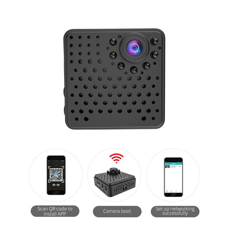 Cameră W18 Smart HD Wireless pentru securitate casă, monitorizare la distanță 1080p, stocare TF Card, înregistrare video și fotografii, autonomie baterie 3-5 ore