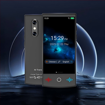 Inteligentný viacjazyčný prekladač s offline prekladom a rozpoznávaním 9 dialektov; Android OS; Bluetooth; bezdrôtový dosah 10 m.