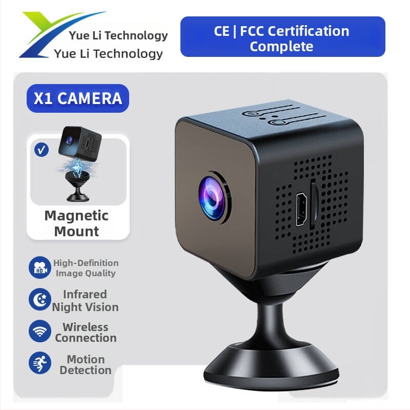 X1 Cameră — Monitorizare WiFi la Distanță, Securitate Wireless pentru Interior/Exterior; 1–5 MP, Stocare TF Card, Înregistrare video, Captură foto, Durata de Viață a Bateriei 1–3 ore