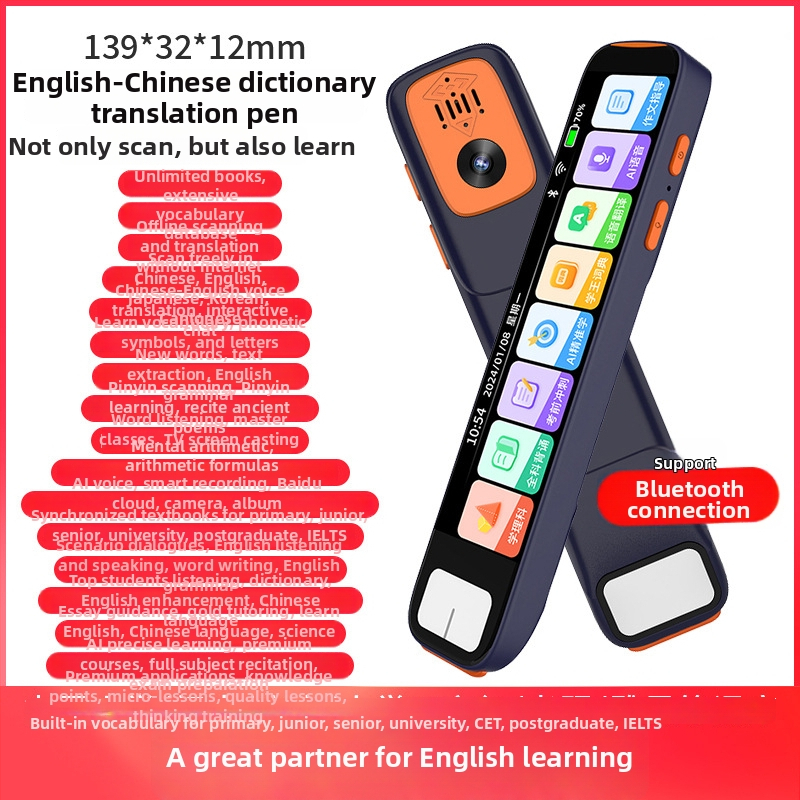 Dr. pen 985 Pix de citire cu translator și dicționar – pix de scanare, 5V, baterie Li‑ion reîncărcabilă, repetare vocală