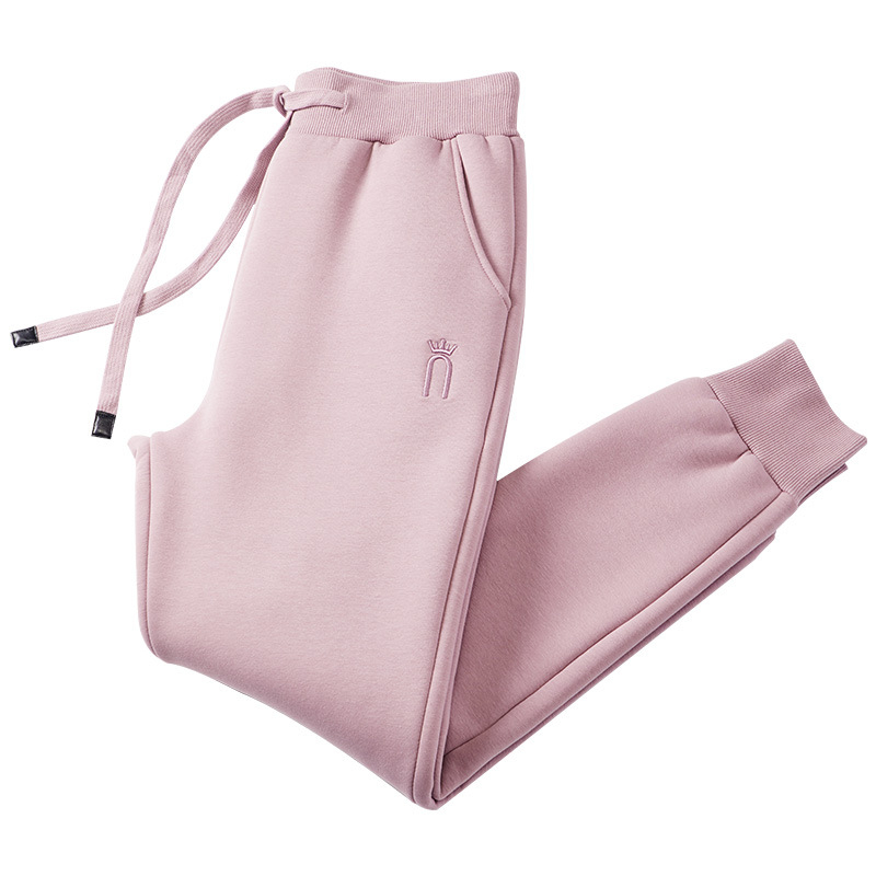 Női casual pamut nadrág fleece bevonattal – laza szabás, középmagas derék, téli meleg, 70-80% pamut tartalom