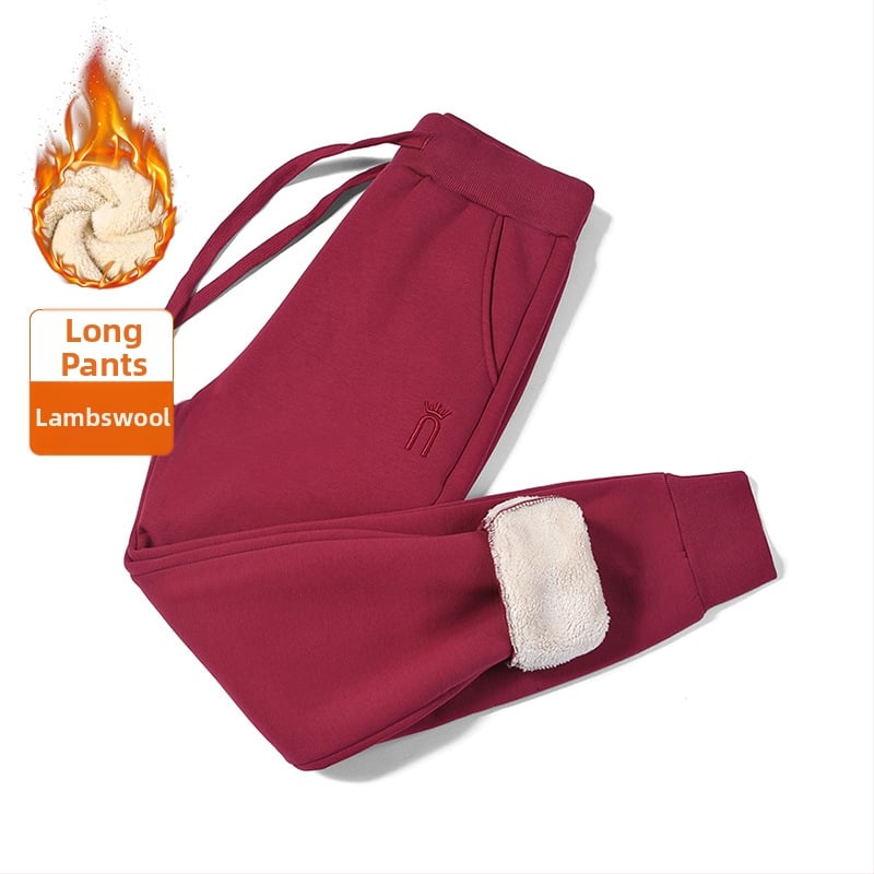 Női casual pamut nadrág fleece bevonattal – laza szabás, középmagas derék, téli meleg, 70-80% pamut tartalom