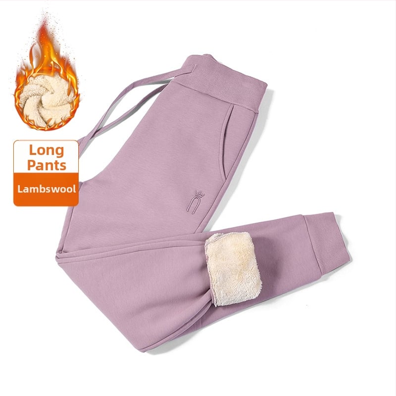 Női casual pamut nadrág fleece bevonattal – laza szabás, középmagas derék, téli meleg, 70-80% pamut tartalom