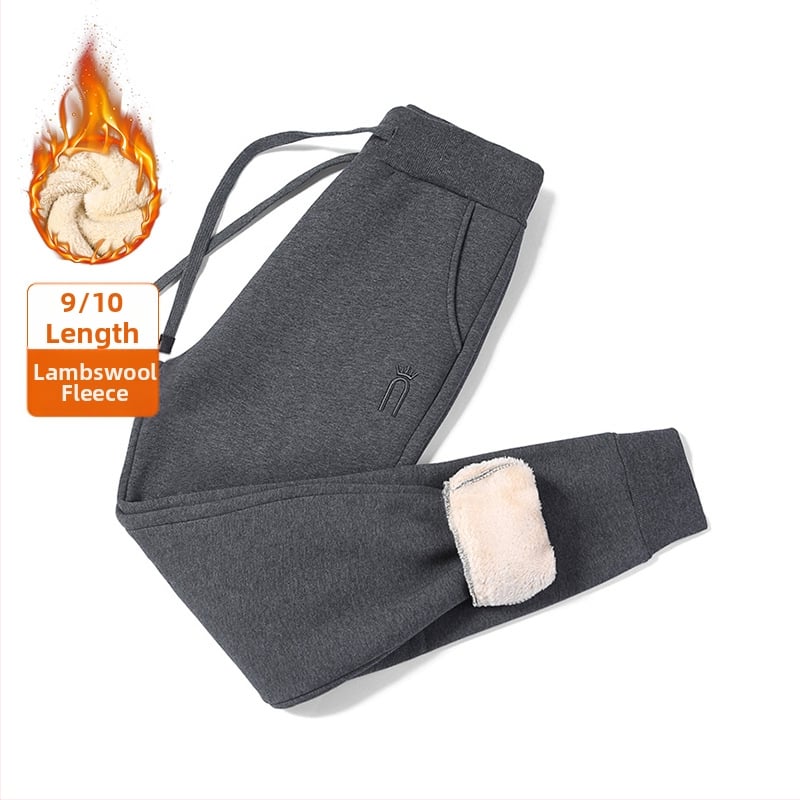 Női casual pamut nadrág fleece bevonattal – laza szabás, középmagas derék, téli meleg, 70-80% pamut tartalom