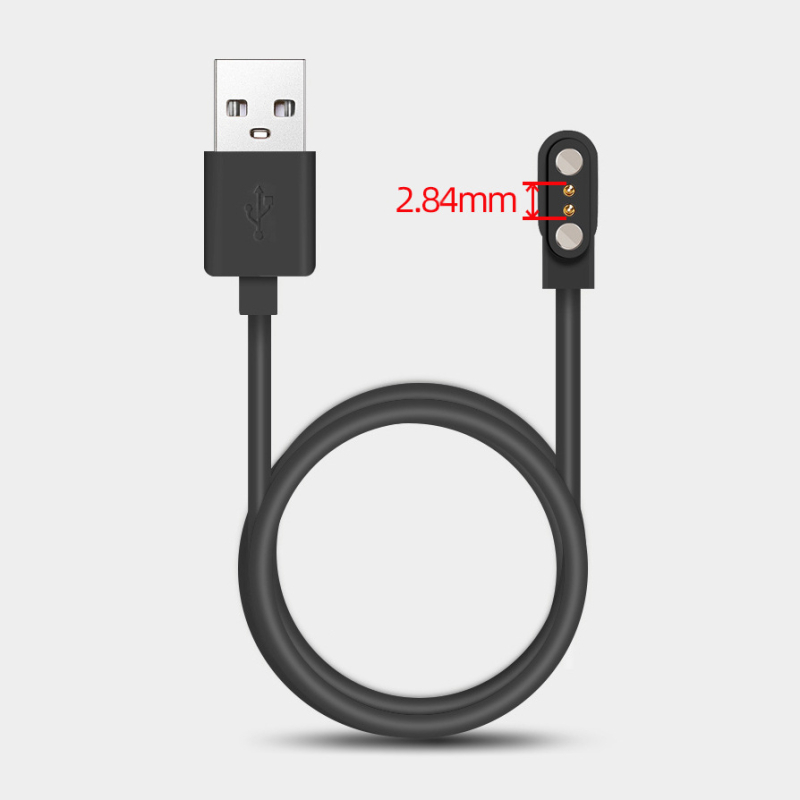 2-pin magnetski kabel za punjenje s USB/Pogo sučeljem — zlato-platinasti kontakti, duljina po želji, kompatibilan s satovima, narukvicama, naočalama, električnim četkicama i kozmetičkim uređajima