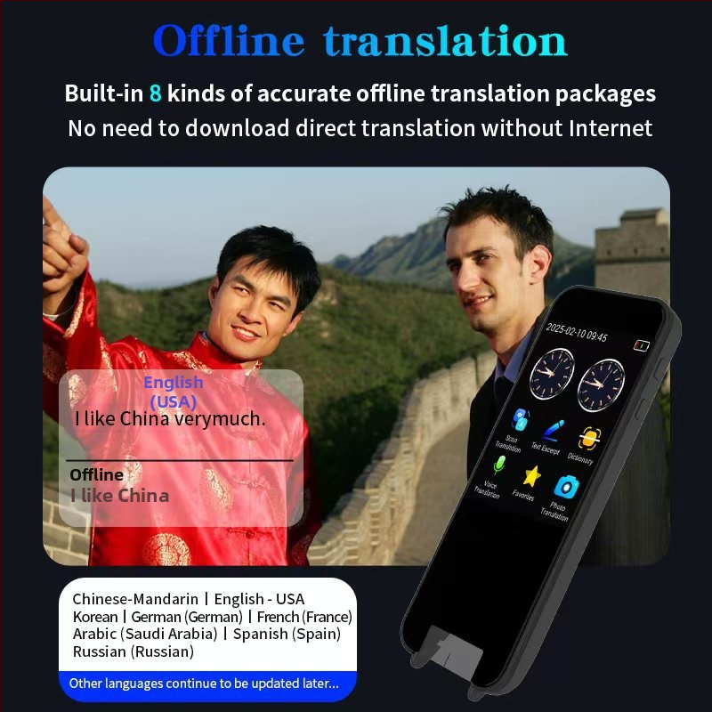 Pix traducător 2 în 1 cu traducere vocală offline (Model A31S, Baterie Li-ion reîncărcabilă, Dimensiuni 15×4×3 cm, Greutate 145 g)