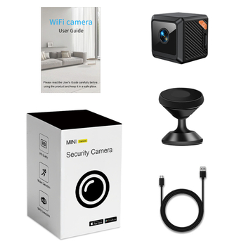 W02 Cameră WiFi 1080P cu viziune de noapte, stocare TF, autonomie baterie 1–3 ore