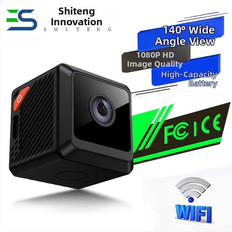 W02 Cameră WiFi 1080P cu viziune de noapte, stocare TF, autonomie baterie 1–3 ore