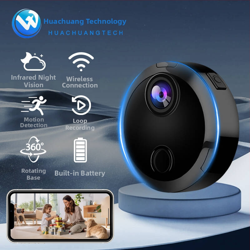 HDQ15 Cameră de securitate wireless 1080P, stocare pe TF card, baterie de 180 minute, înregistrare video și captură foto