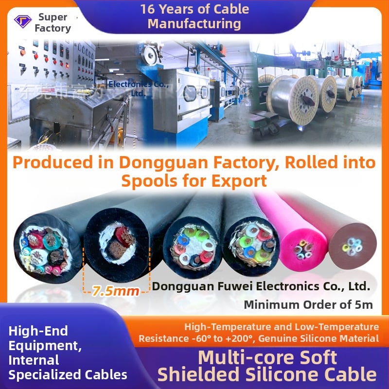 Kabel za vučni lanac, višejezgreni, mekan silikon vodič, visokotemperaturni, UL certificiran