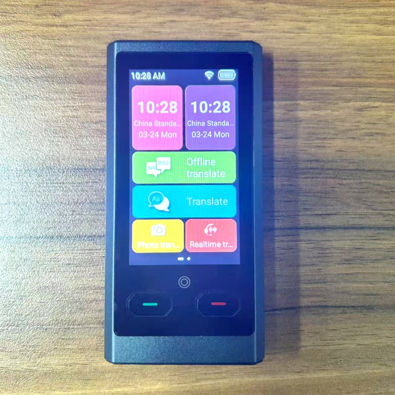 Translator offline Z9 pentru arabă–vietnameză și poloneză–turcă, Android, Bluetooth, rază de 10 m, corp metalic, traducere foto și vocală