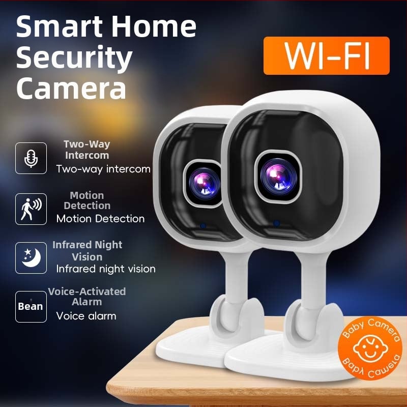 A3 cameră de supraveghere pentru casă cu intercom bidirecțional, vizionare noapte HD, stocare pe card TF, înregistrare video, alertă de mișcare