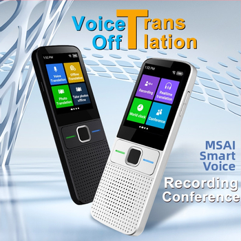 Translator offline pentru călătorii – ecran tactil, cameră 5 MP, interfață Type-C, corp ABS, greutate 125 g