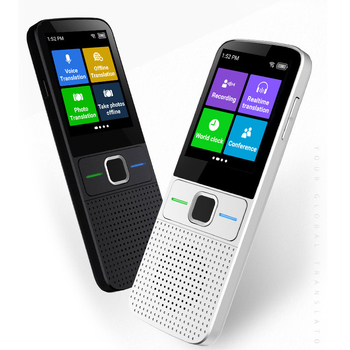 Translator offline pentru călătorii – ecran tactil, cameră 5 MP, interfață Type-C, corp ABS, greutate 125 g